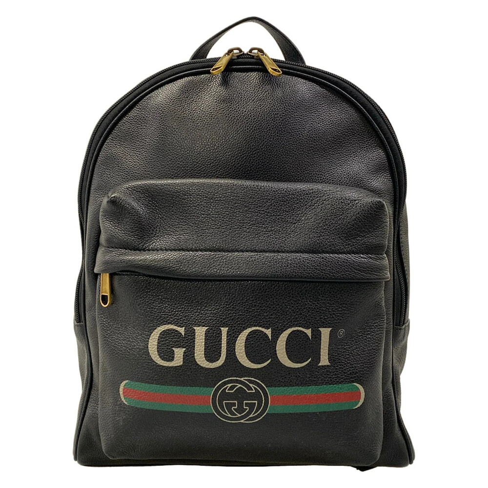 Gucci Vintage Logo Backpack Black #324768G11B